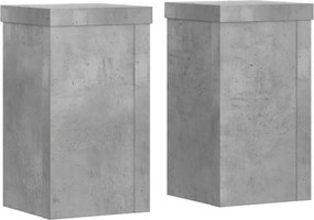 vidaXL Βάση φυτών 2 τεμ. Γκρι Σκυροδέματος 10 x 10 x 18 cm