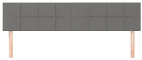 vidaXL Κεφαλάρια Σκ. Γκρι 160x5x78/88 εκ. Ύφασμα