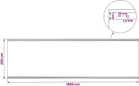 vidaXL Μουσαμάς με Ύφανση Leno Λευκός 3 x 10 μ. 260 γρ./μ²