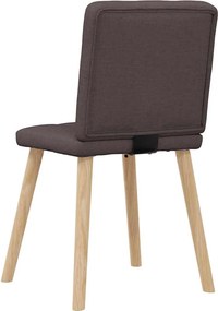 vidaXL Καρέκλες Τραπεζαρίας 2 τεμ. Σκούρο Καφέ Υφασμάτινες