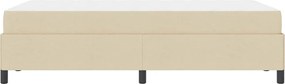 vidaXL Κρεβάτι με ελατήρια Κρεμ 120 x 190 cm ύφασμα