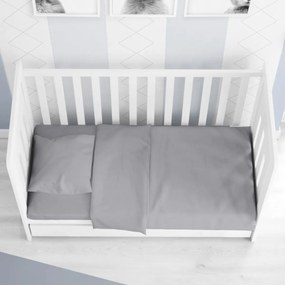 Σεντόνια Κούνιας (Σετ) Dimcol Solid Dark Grey 495