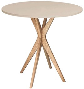 Τραπέζι Jubi JUBITSRO4 Φ70x73cm Natural-Beige Mdf, Wood