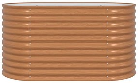 vidaXL Υψωμένος Κήπος Καφέ με Ξύλινη Όψη 160 x 80 x 81 εκ. Μεταλλικός