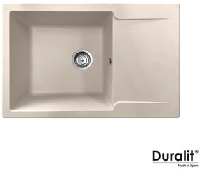 Duralit KΝ105 Νεροχύτης Ένθετος Αντιστρεφόμενος 79x50εκ Beige