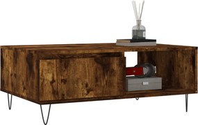 vidaXL Τραπεζάκι Σαλονιού Καπνιστή Δρυς 90x60x35εκ. Επεξεργασμ. Ξύλο