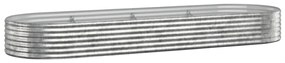 vidaXL Ζαρντινιέρα Ασημί 322x100x36 εκ. Γαλβανισμένος χάλυβας