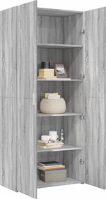 vidaXL Ντουλάπι Γκρι Sonoma 80x42,5x185 εκ. από Επεξεργασμένο Ξύλο