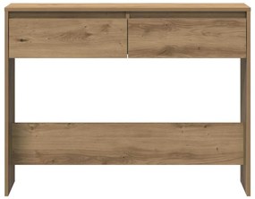 vidaXL Τραπέζι Κονσόλα Αρτισιανή Δρυς 100x35x76,5εκ Επεξεργασμένο Ξύλο