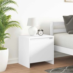 vidaXL Κομοδίνα 2 Τεμ. Λευκά 45x34x44,5 εκ. από Επεξεργασμένο Ξύλο