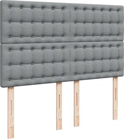 vidaXL Κρεβάτι Boxspring με Στρώμα Αν. Πράσινο 160x200εκ Υφασμάτινο
