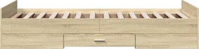 vidaXL Σκελετός κρεβατιού με αποθήκευση Sonoma Δρυς 80 x 200 cm