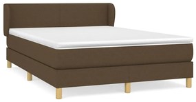 ΚΡΕΒΑΤΙ BOXSPRING ΜΕ ΣΤΡΩΜΑ ΣΚΟΥΡΟ ΚΑΦΕ 140X190 ΕΚ. ΥΦΑΣΜΑΤΙΝΟ 3126640