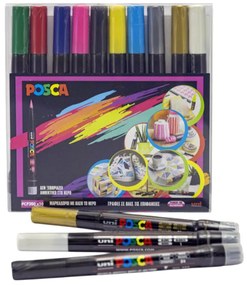 Μαρκαδόροι Σχεδίου Uni Posca PCF-350 με πάχος μύτης 1.0-10.0mm - 10 τεμάχια