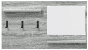 vidaXL Τοίχου Κρεμάστρα Γκρι Sonoma 90 x 10 x 50 εκ Επεξεργασμένο ξύλο