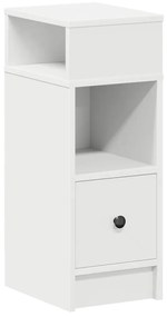 vidaXL Κομοδίνο με συρτάρι Λευκό 25x31x66 cm