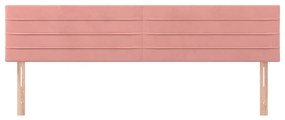 vidaXL Κεφαλάρια Κρεβατιού 2 τεμ. Ροζ 80 x 5 x 78/88 εκ. Βελούδινο