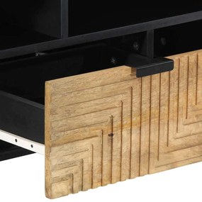 vidaXL Ντουλάπι τηλεόρασης καφέ 100x33x46 cm μασίφ ξύλο Mango