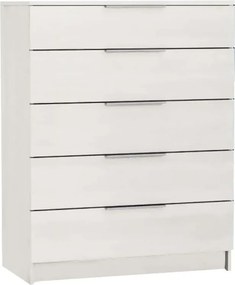 DRAWER Συρταριέρα με 5 Συρτάρια, Απόχρωση Άσπρο   1τμχ
