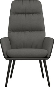 vidaXL Πολυθρόνα Relax Σκούρο Γκρι Υφασμάτινη