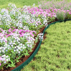 vidaXL Περιγράμματα γκαζόν Πράσινο 2000 x 4 x 5 εκ. Πλαστικό