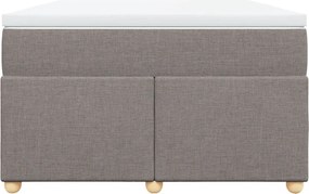 vidaXL Κρεβάτι Boxspring με Στρώμα Taupe 120x200 εκ. Υφασμάτινο