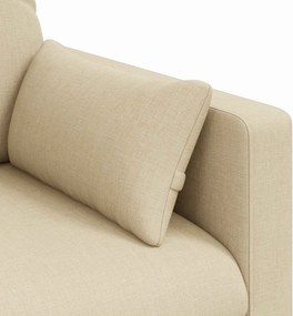 vidaXL Καναπές 140cm Κρεμ Μέταλλο