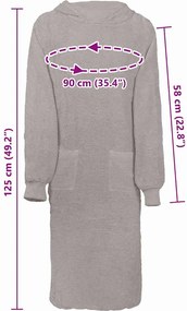 vidaXL Φούτερ-κουβέρτα KINN Γκρι XL Βαμβάκι