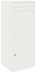 vidaXL Θυρίδα Πακέτων Λευκό 41 x 38 x 103 εκ Ατσάλι