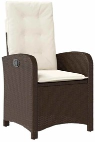 vidaXL Σέτ φαγητού για κήπο 5 pcs Καφέ συνθετικό ρατάν