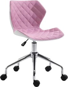 A1700 Χρωμιο/Ροζ Υφασμα Καρεκλα Γραφειου