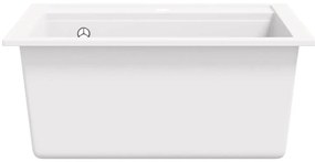 vidaXL Νεροχύτης με Μονή Γούρνα Λευκός Γρανιτένιος