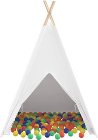 vidaXL Σκηνίτσα Teepee Λευκό 120 x 120 x 150 cm