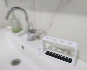 Stewehome Πλαστική βάση οδοντόβουρτσας και οδοντόκρεμας σετ 4 τεμαχίων Λευκό