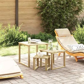 vidaXL Τραπέζι Ξαπλώστρας Καφέ 50.5 x 50 x 46 εκ.