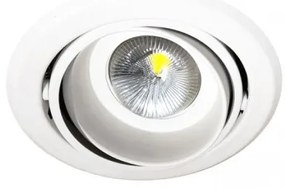 Χωνευτό Σποτ Φωτιστικό Ψευδοροφής Downlight LED 42W Διπλή Περιστροφή 6500Κ Φ19,5cm Dos 195-G Interlight-19483-Ασημί 19483