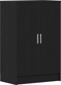 vidaXL Παπουτσοθήκη Μαύρη βελανιδιά 60x35x92 εκ. Επεξεργασμένο Ξύλο