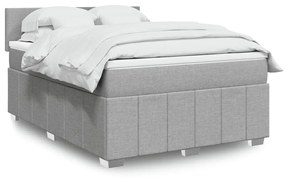 ΚΡΕΒΑΤΙ BOXSPRING ΜΕ ΣΤΡΩΜΑ ΑΝΟΙΧΤΟ ΓΚΡΙ 140X200 ΕΚ. ΥΦΑΣΜΑΤΙΝΟ 3289384