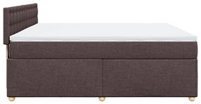 ΚΡΕΒΑΤΙ BOXSPRING ΜΕ ΣΤΡΩΜΑ ΣΚΟΥΡΟ ΚΑΦΕ 180X200 ΕΚ ΥΦΑΣΜΑΤΙΝΟ 3286776