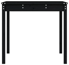 vidaXL Τραπέζι Κήπου Μαύρο 121x82,5x76 εκ. από Μασίφ Ξύλο Πεύκου