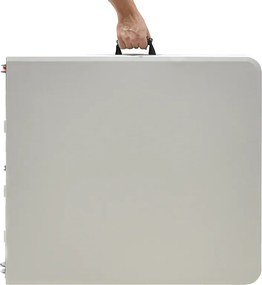 Τραπέζι catering Rodeo pakoworld πτυσσόμενο-βαλίτσα λευκό 152x70x74εκ