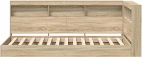 vidaXL Κρεβάτι Βιβλιοθήκης Sonoma Δρυς 100 x 200 cm Επεξεργασμένο ξύλο