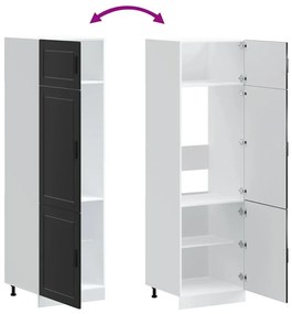 vidaXL Ντουλάπι κουζίνας Porto Μαύρο Επεξεργασμένο Ξύλο