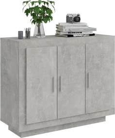 vidaXL Ντουλάπι Γκρι Σκυροδέματος 92 x 35 x 75 εκ. Επεξεργασμένο Ξύλο