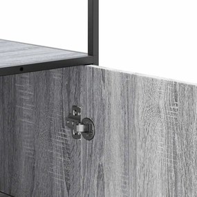 Highboard Grey Sonoma Κατασκευασμένο ξύλο και μέταλλο - Γκρι sonoma