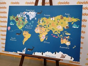 Εικόνα στον παγκόσμιο χάρτη φελλού για παιδιά - 90x60  place