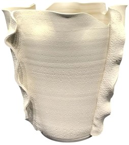 Βάζο Home ESPRIT Λευκό Κεραμικά Στυλ χειροτεχνίας Σύγχρονη 33 x 33 x 32 cm