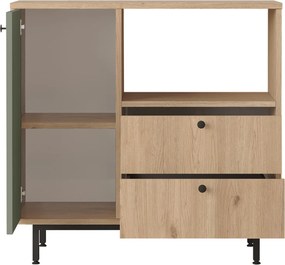 Ντουλάπι Δρυς / Πράσινο NACUBIN 88x35.5x85