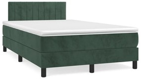 ΚΡΕΒΑΤΙ BOXSPRING ΜΕ ΣΤΡΩΜΑ ΣΚΟΥΡΟ ΠΡΑΣΙΝΟ 120X190ΕΚ. ΒΕΛΟΥΔΙΝΟ 3269852