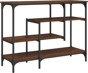 vidaXL Τραπέζι Κονσόλα με Ράφια Καφέ Δρυς 100 x 35 x 75 εκ.